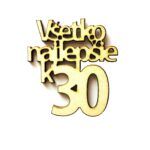 Číslo 30 k narodeninám natural na zavesenie