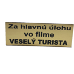 Veselý turista - Tablička na oscara